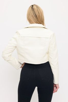 Reese Cropped Jkt-Ivory