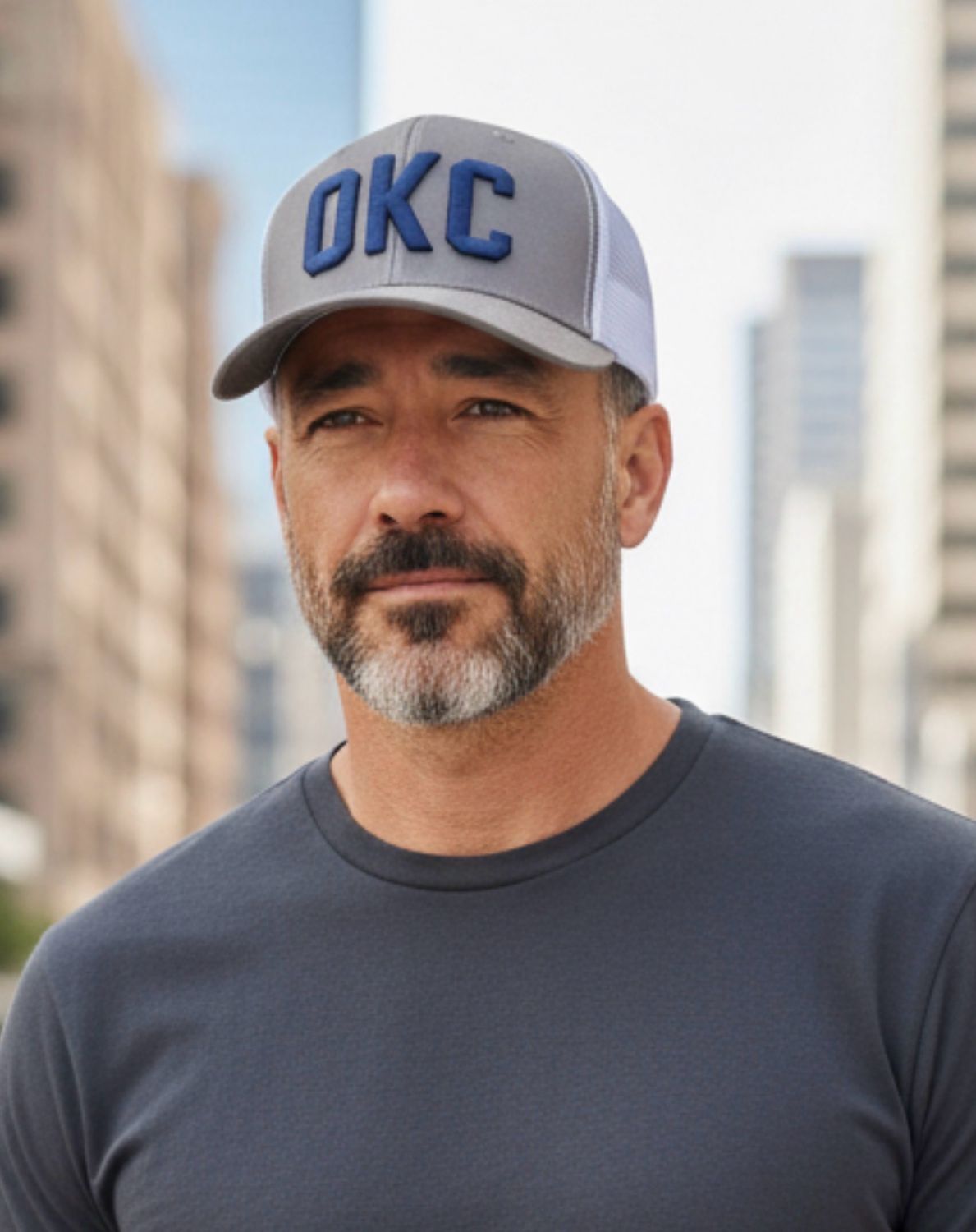 OKC Grey &amp; Navy Trucker