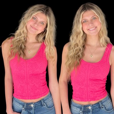 2 Way Lace Tank-Aloha