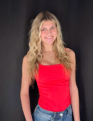 Shirred Side Tank-Red