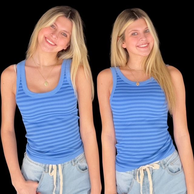 2 Way Long Stripe-Marine