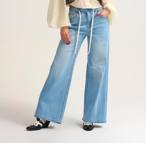 Drawstring Denim Jean