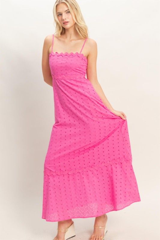 Serena Scallop Maxi-Pink