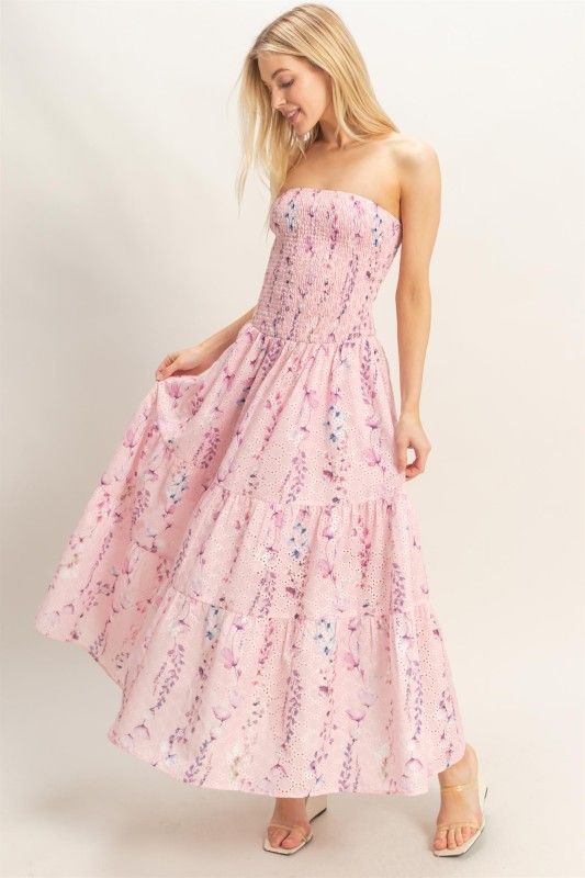 Gracie Floral Maxi-Pink