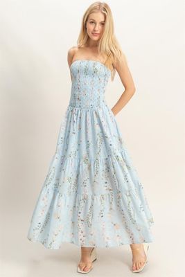 Gracie Floral Maxi-Blue