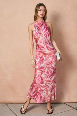 Hey Baby Silky Halter Maxi