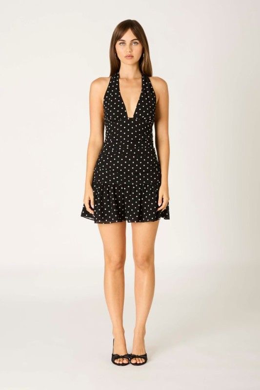 Kadee Dotty Halter-Blk