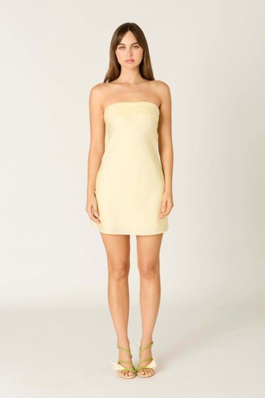 Cowl Back Mini Dress-Butter
