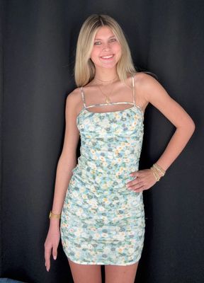 Lana Bodycon Dress-Blue