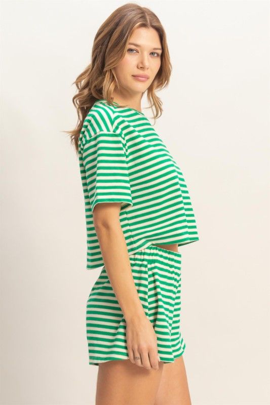Becca Stripe Set-Green