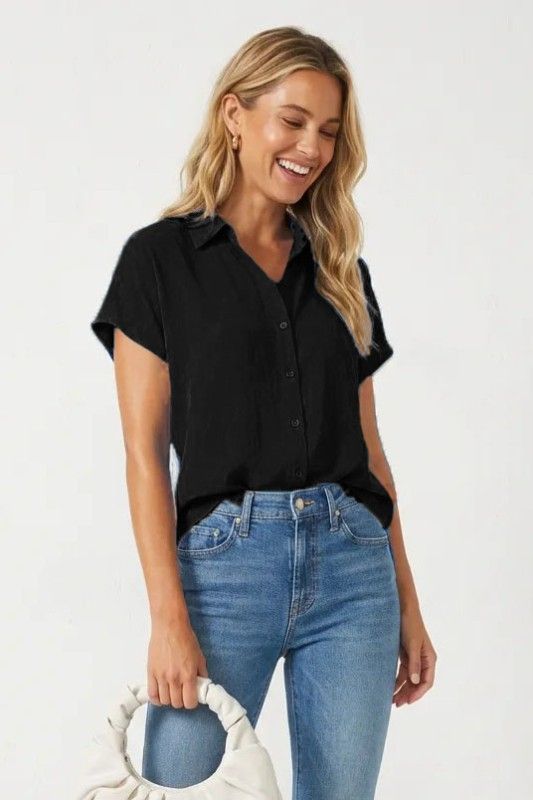 Minimalist Blouse-Blk