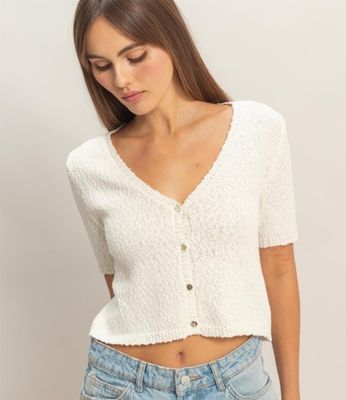 Gina Solid Cardi-Cream