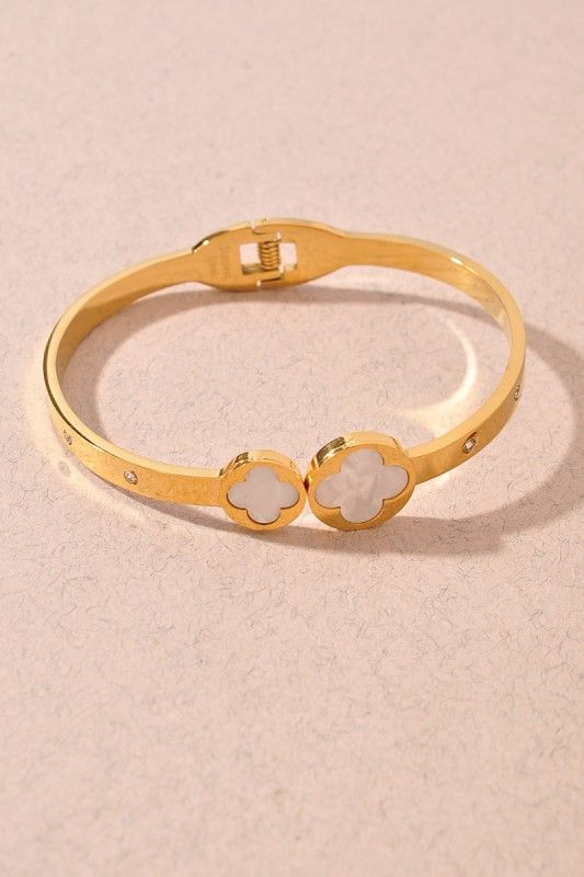 Gold Plated Clover Bracelet