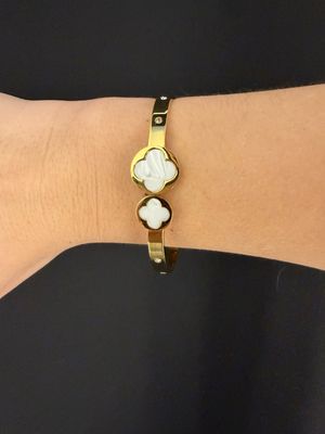 Gold Plated Clover Bracelet