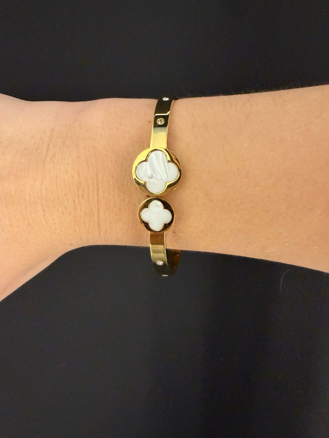 Gold Plated Clover Bracelet