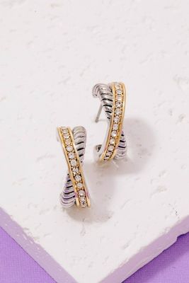 2 Tone Twisted Hoops