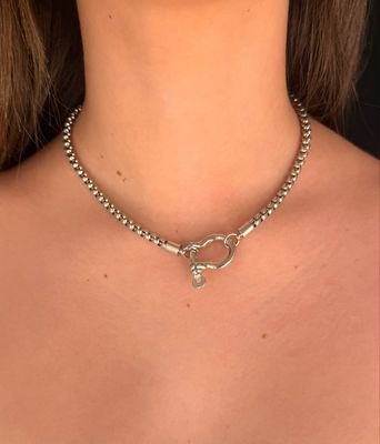 Horsebit Necklace-Silver