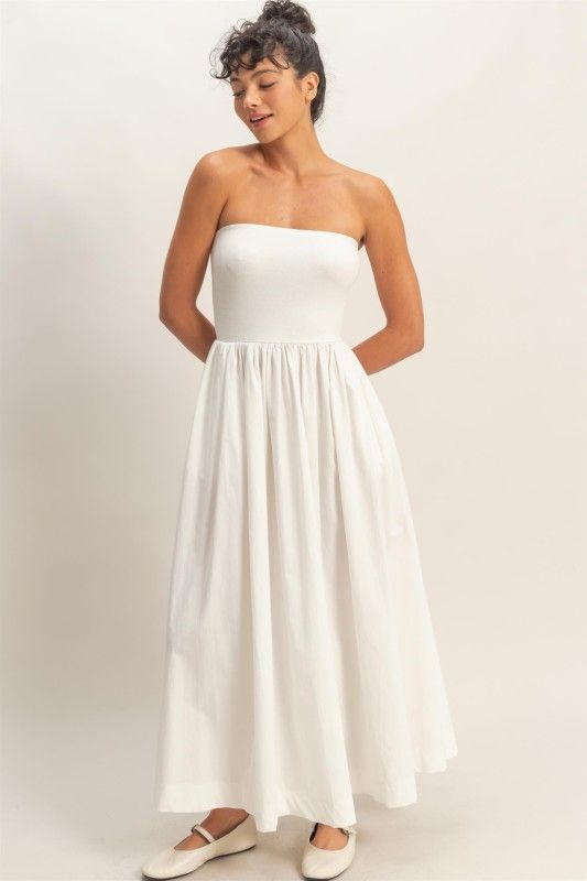 Layla Long Dress-Wht
