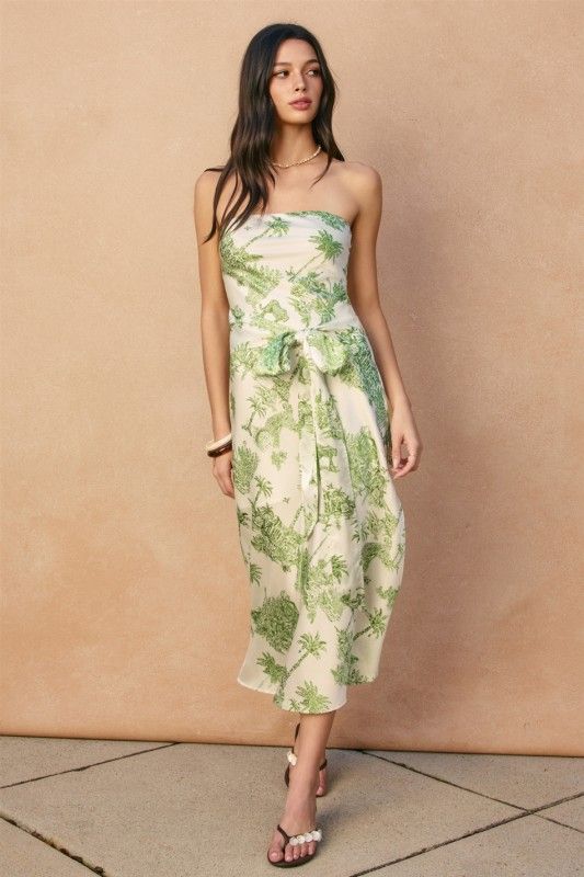 Tide Tales Strapless Dress