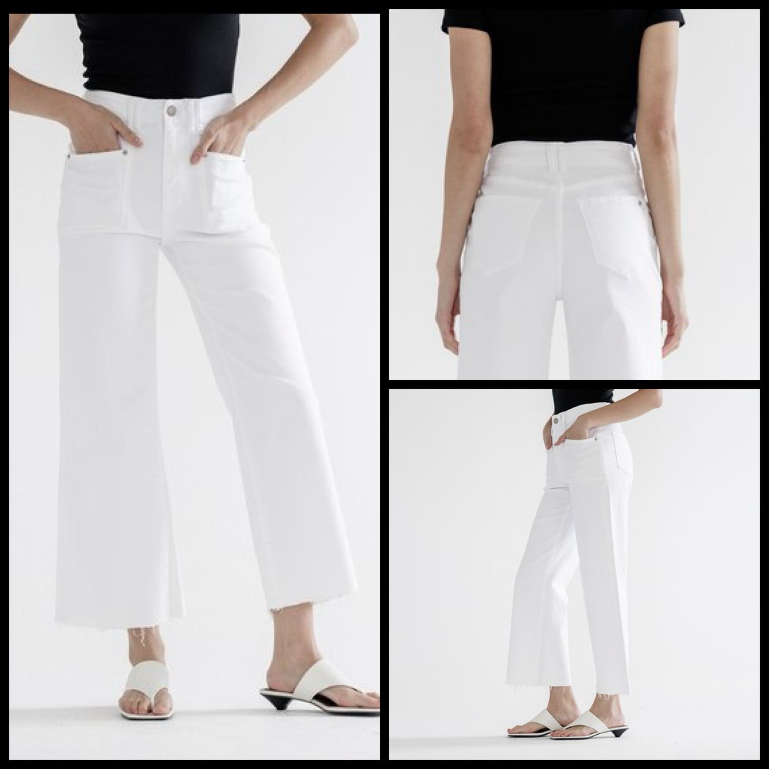 White Supa Hi Rise Wide Leg