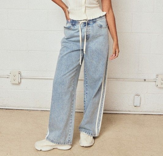 Track Jeans With Side Stripe