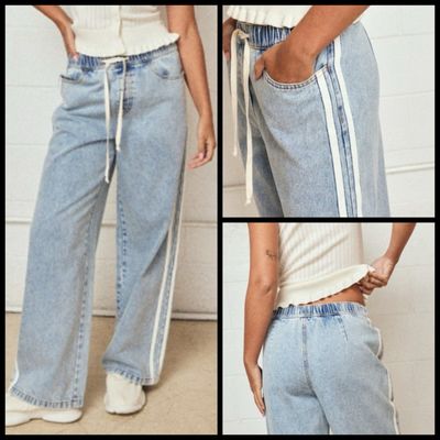 Track Jeans With Side Stripe