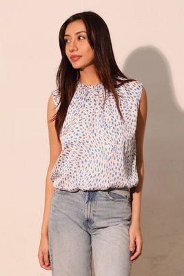 Animal Bubble Top-Blue