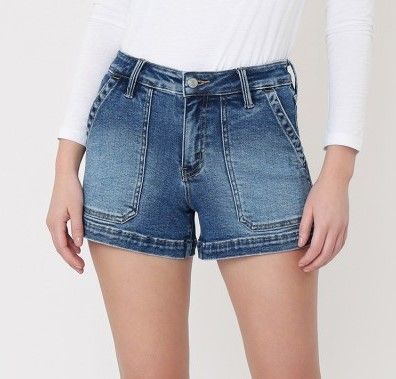 Ocean Hi Rise Denim Shorts