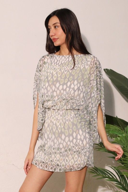 Olive Print Erika Dress