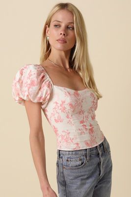 Rosalie Puff Sleeve Floral Top