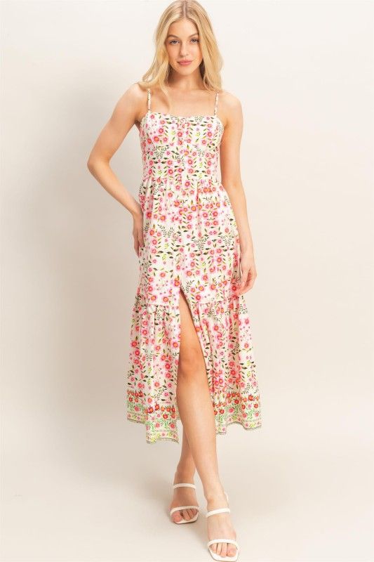 Ariana Floral Midi Dress