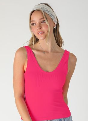 Reversible Scallop Tank-Aloha
