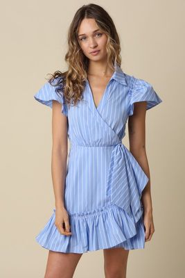 Sara Stirpe Ruffle Dress-Blue