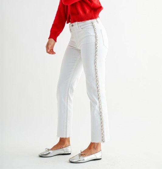 Diamonds &amp; Snow Straight Leg Jean