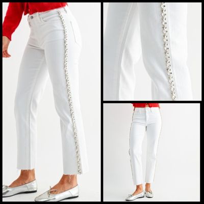 Diamonds &amp; Snow Straight Leg Jean