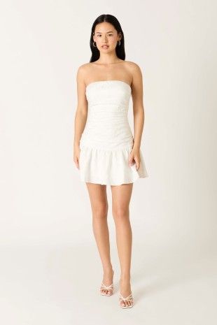 Kelsie White Strapless Dress