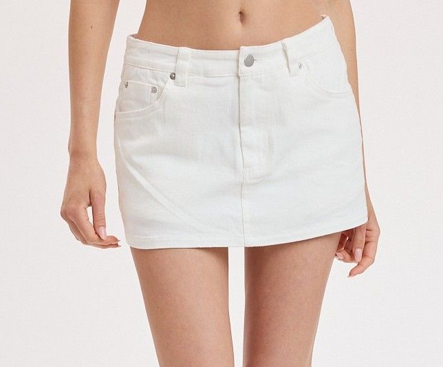 Maylie White Mini Skort