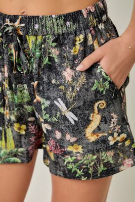 Nature Print Gauze Shorts