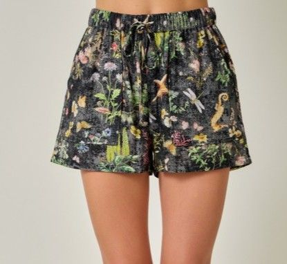 Nature Print Gauze Shorts