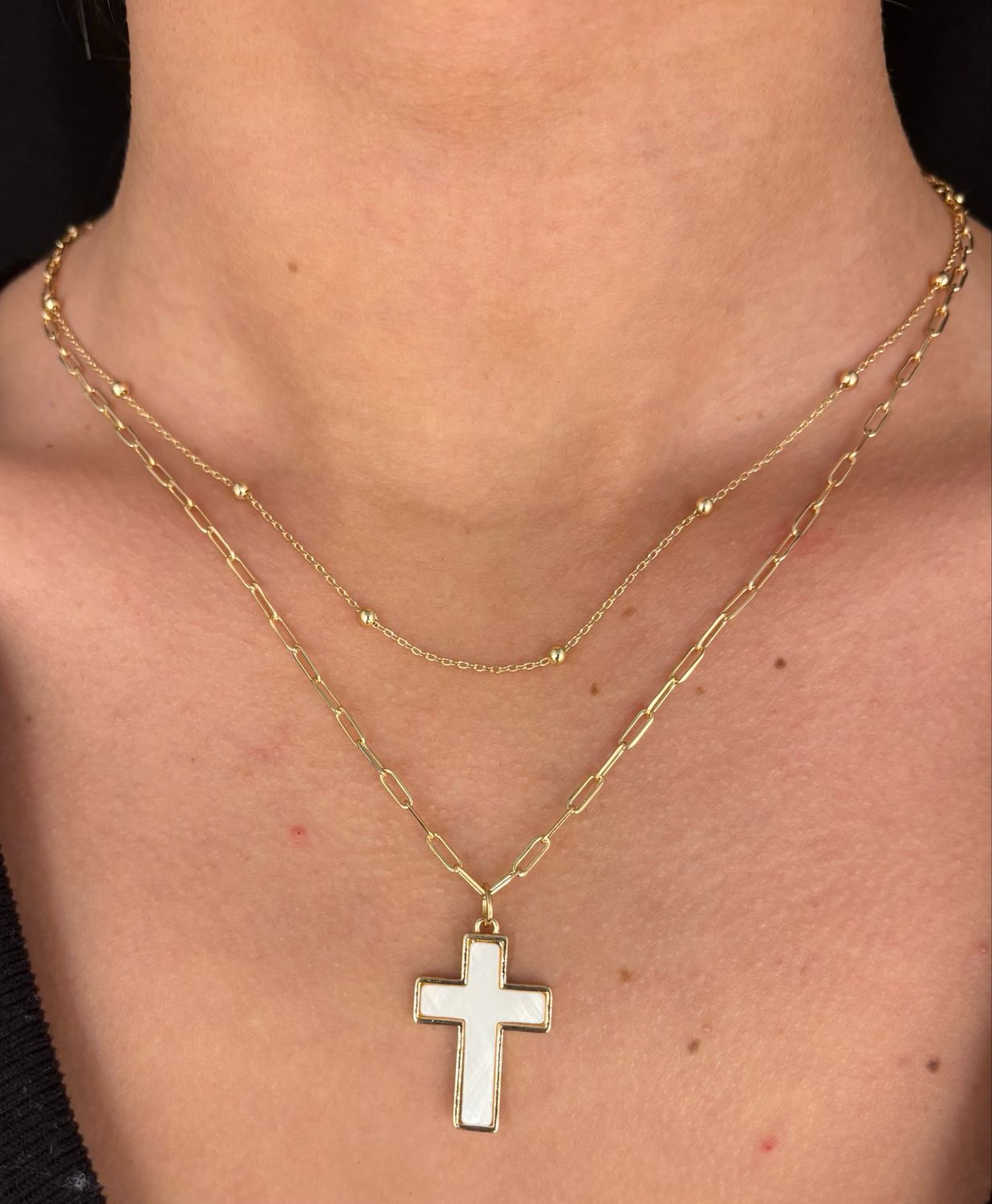 MOP Cross Necklace