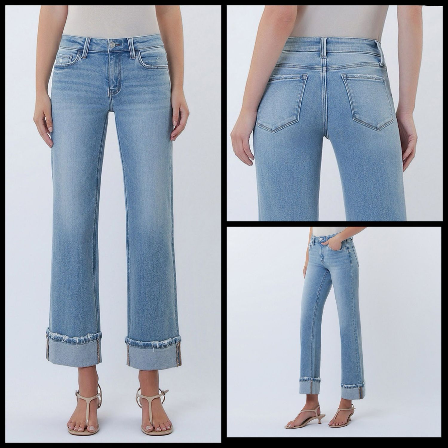 Energetic Mid Rise Slim Wide Cuff