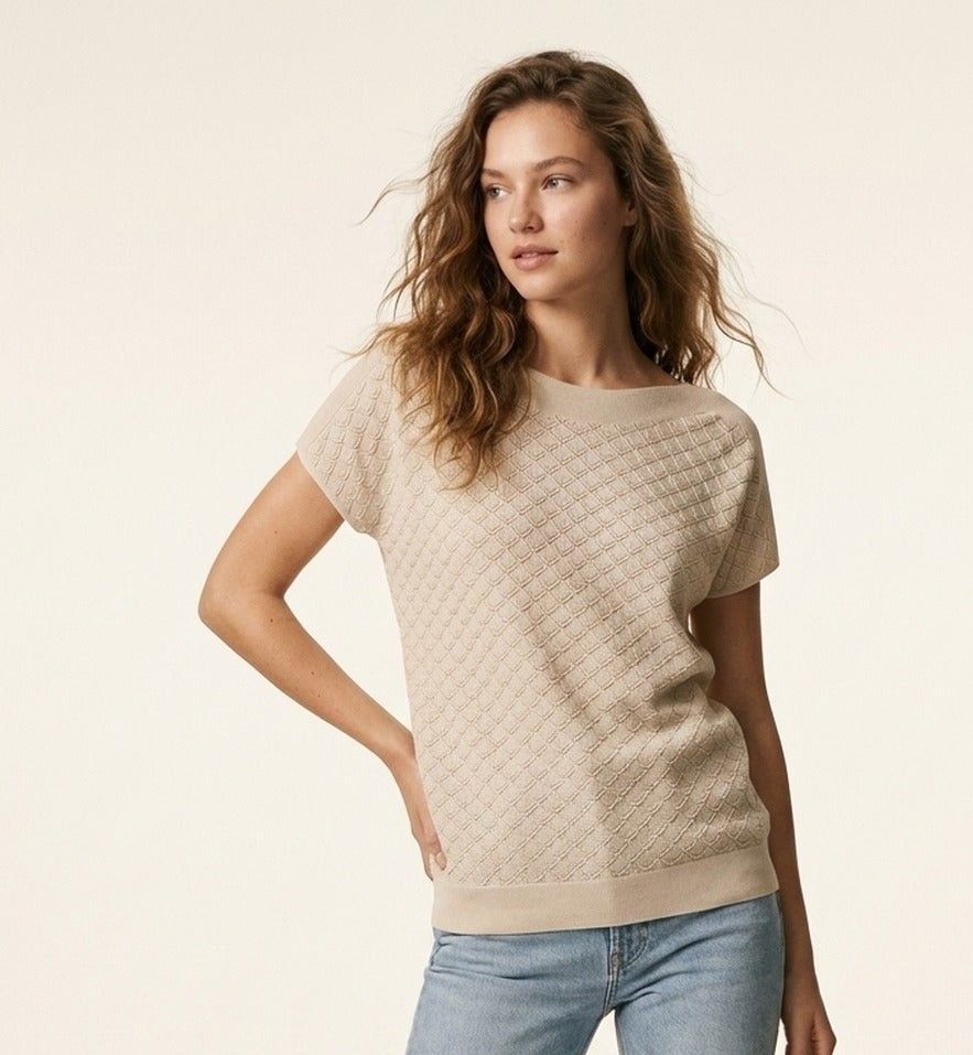 Cala Crochet Sweater-Natural
