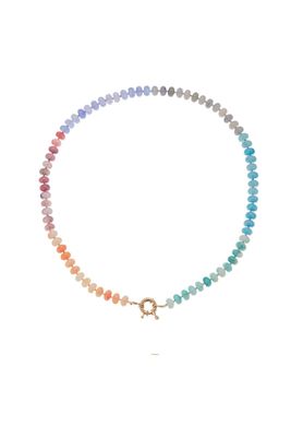 Multi Beaded Necklace-Turq