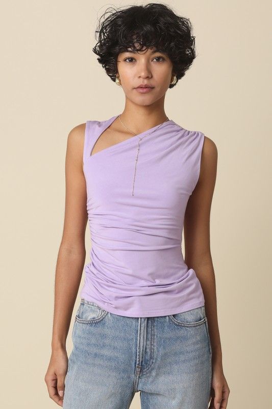 Mia A Sym Top-Lilac