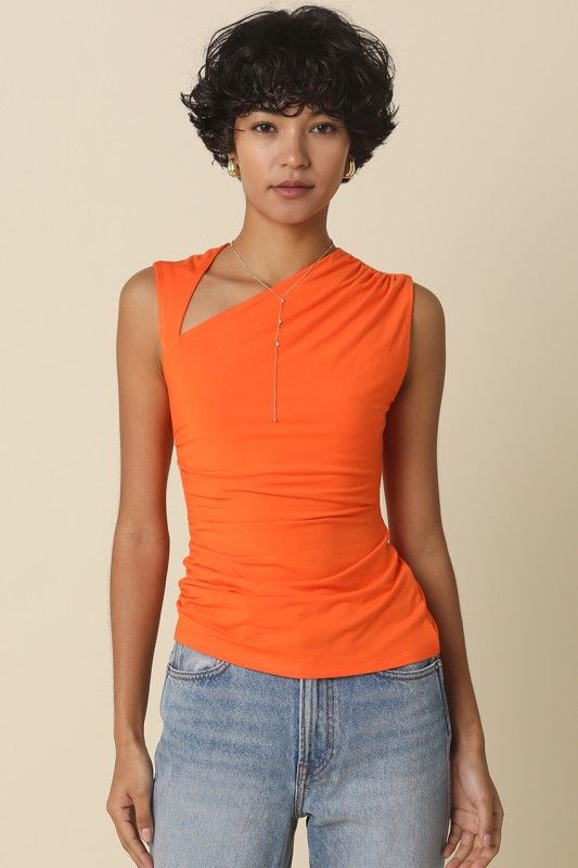 Mia A Sym Top-Orange