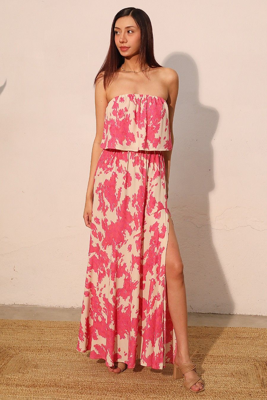 Sweet Blossom Strapless Maxi Dress