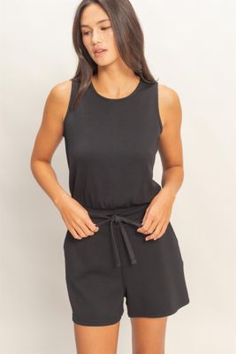 Jet Setter Romper-Blk