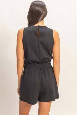 Jet Setter Romper-Blk
