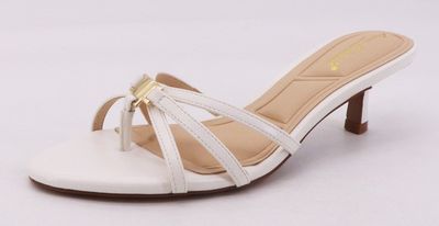 Multi Strap Kitten Heel-Wht