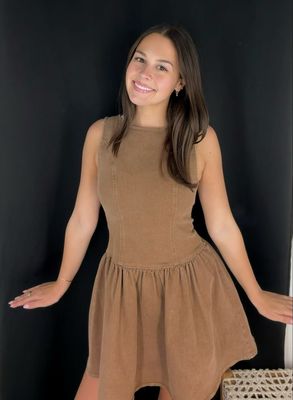 Darla Drop Waist Denim-Brn